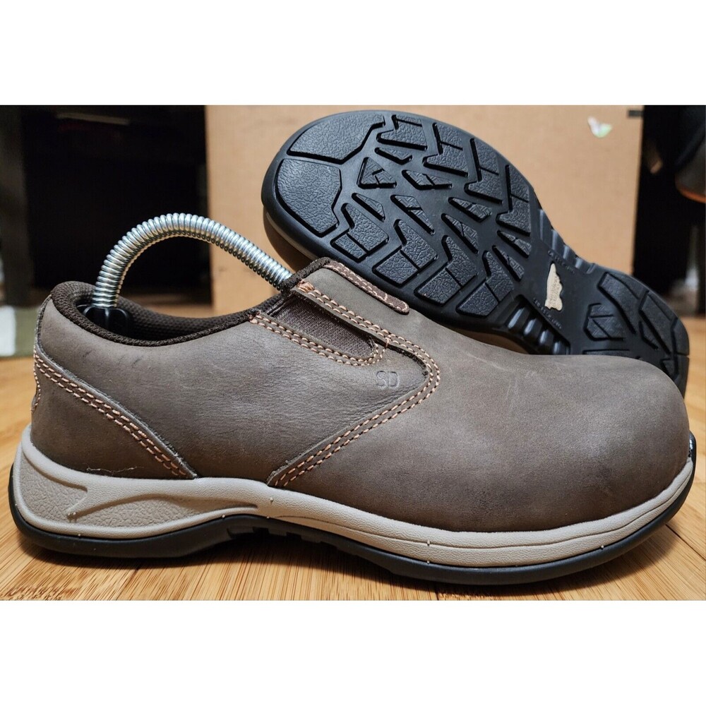 Red Wing Shoes 2308 Women’s Size 5 D Brown Safety Toe Leather Work MOC Slip On
